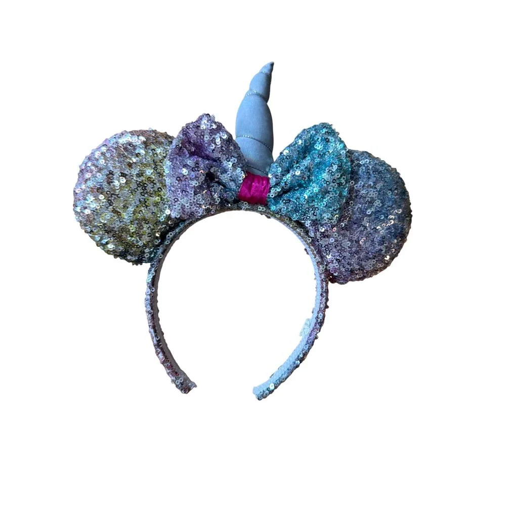 Minnie Mouse colorful sparkle‎ unicorn horn headband