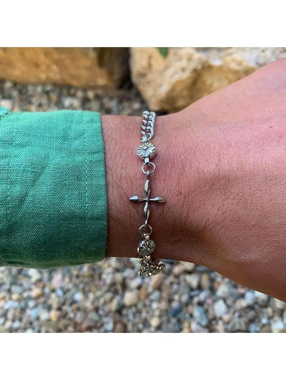 N/A #gothbracelet #silverbracelet