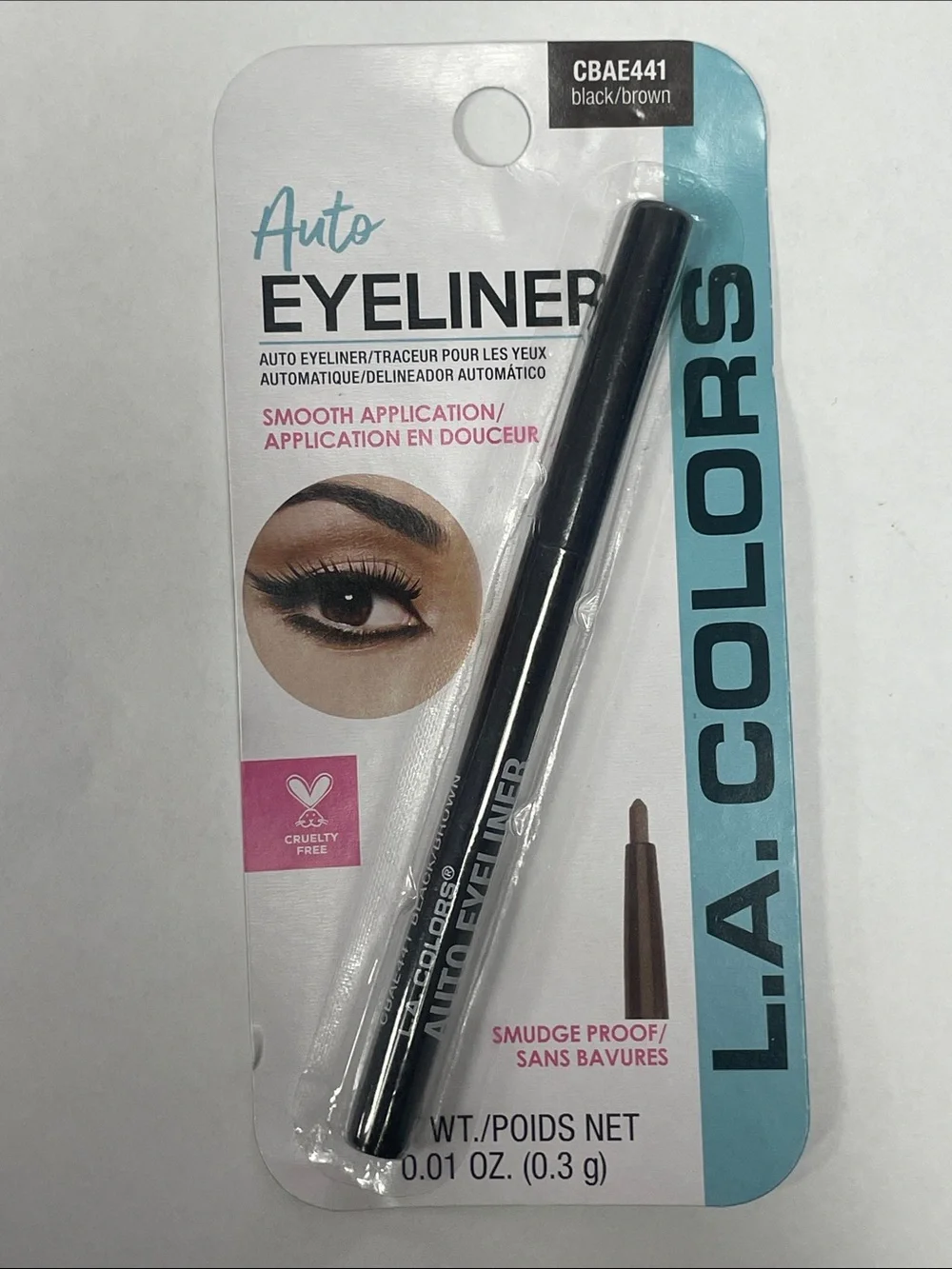 L.A. Colors Auto Eyeliner Lot of 2 - Black/Brown Dual-Tone