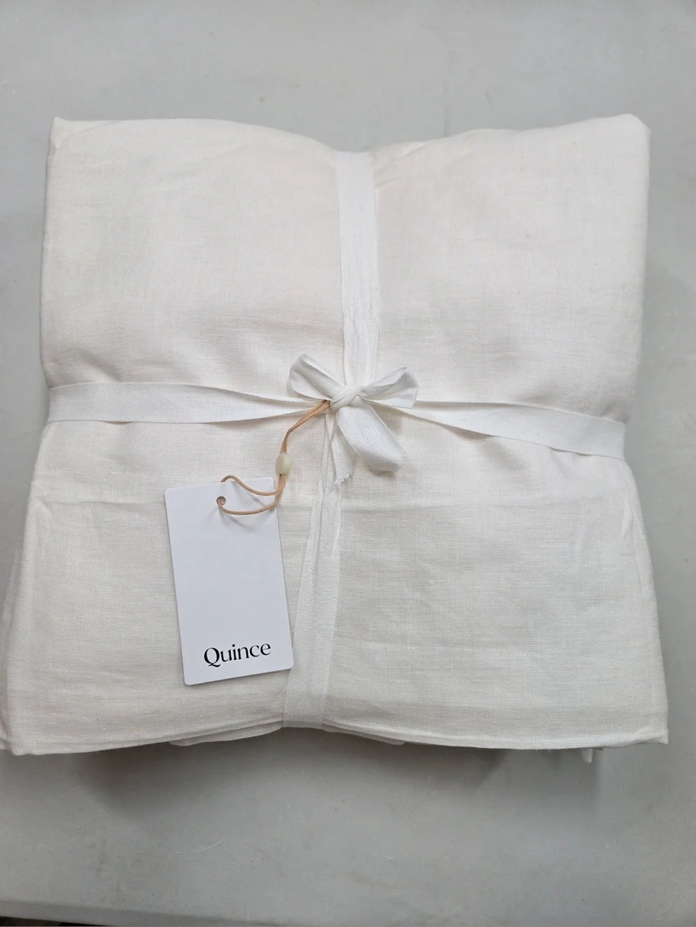 NWT QUINCE Set Of 2 48x96 European Linen Curtains Cream 0432