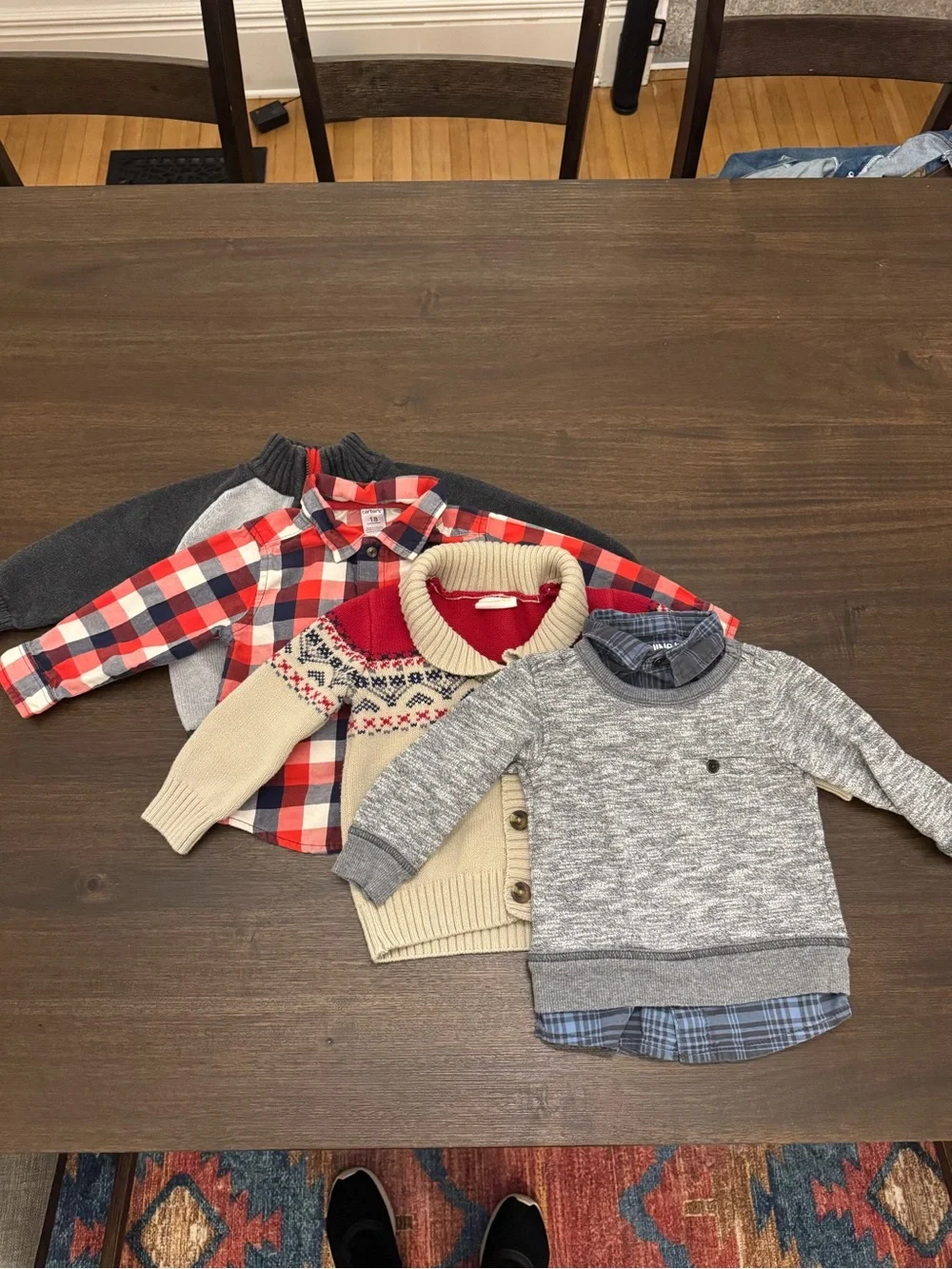 Boys 12-18, 18 Months Set of 4 Oshkosh, Carters, Crazy 8 Brands