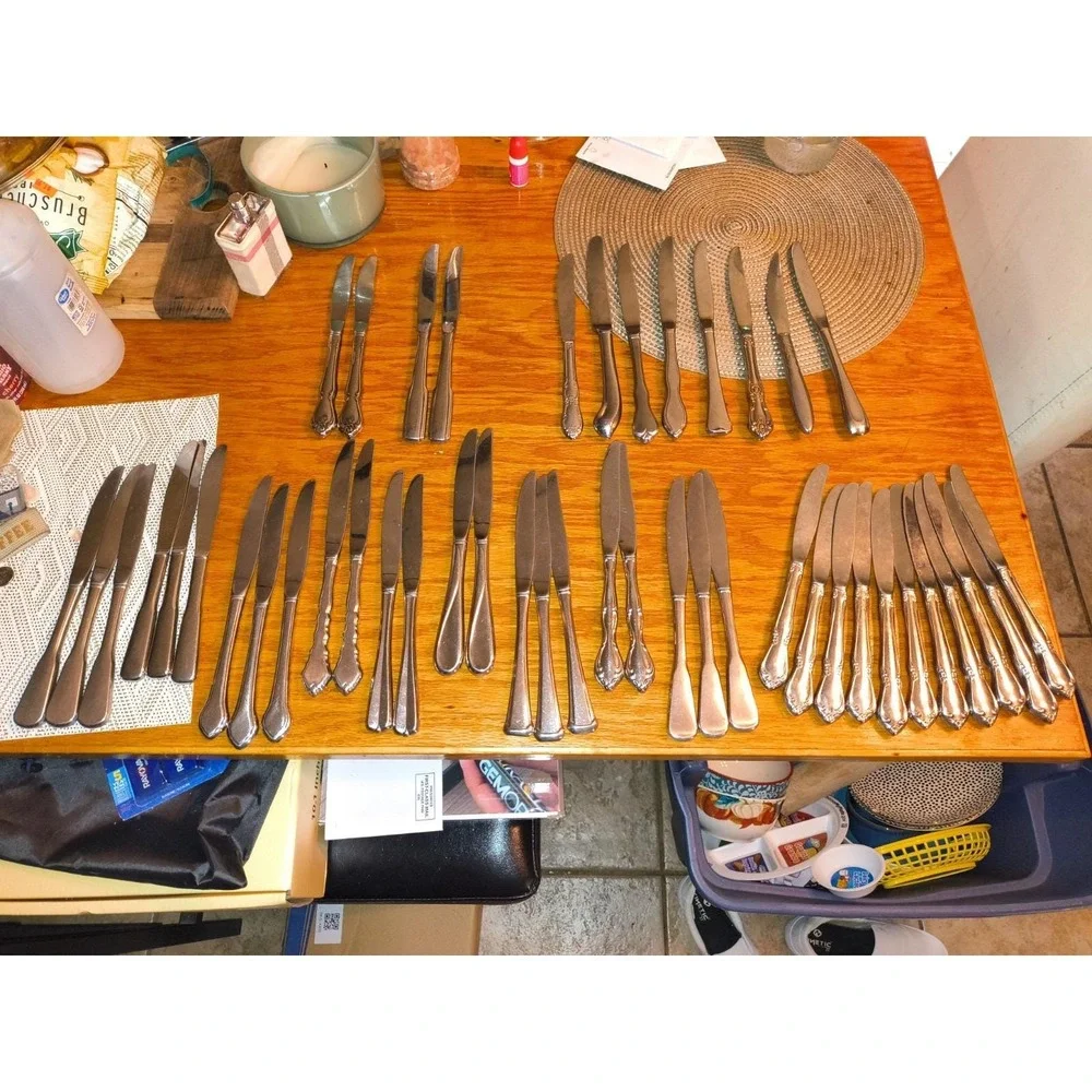 46 Stainless Steel Hollow Handle Knifes 20 Different Designs To Pick From
