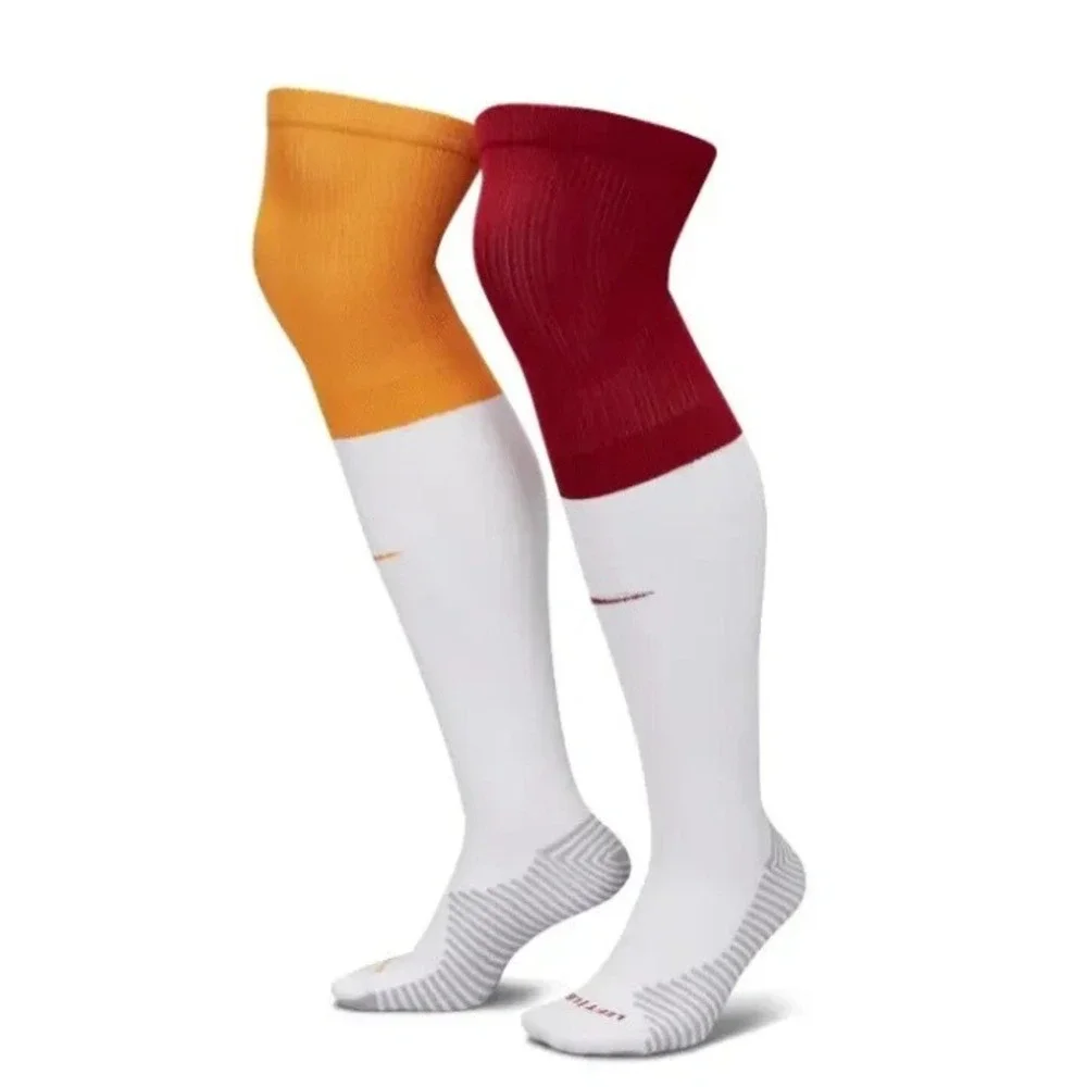 Nike Stadium Galatasaray AS Mens Home Soccer Socks White Orange Maroon DN7621