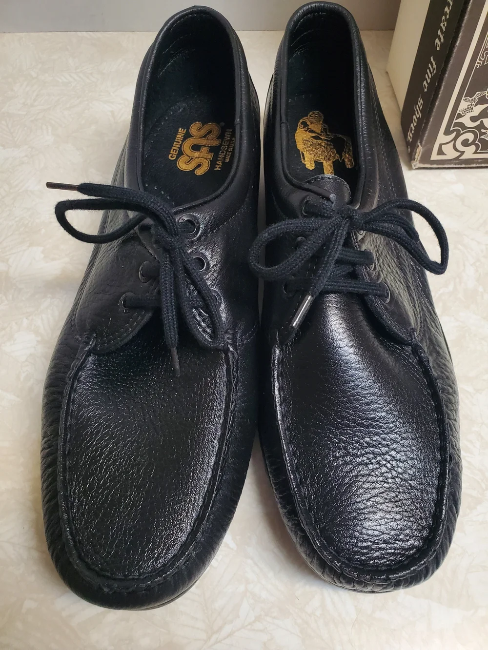 SAS black leather