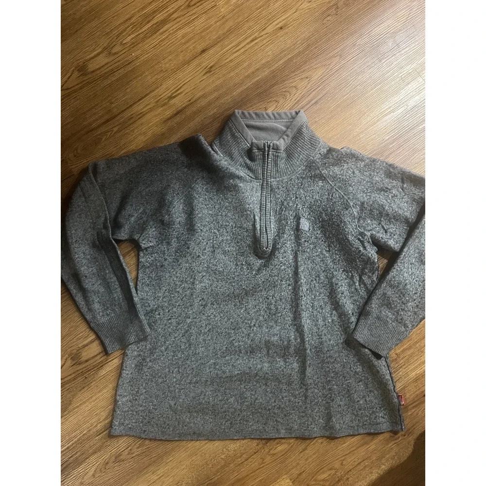The North Face Men's Gray Sweater 1/4 Zip‎ Size XXL Wool Blend