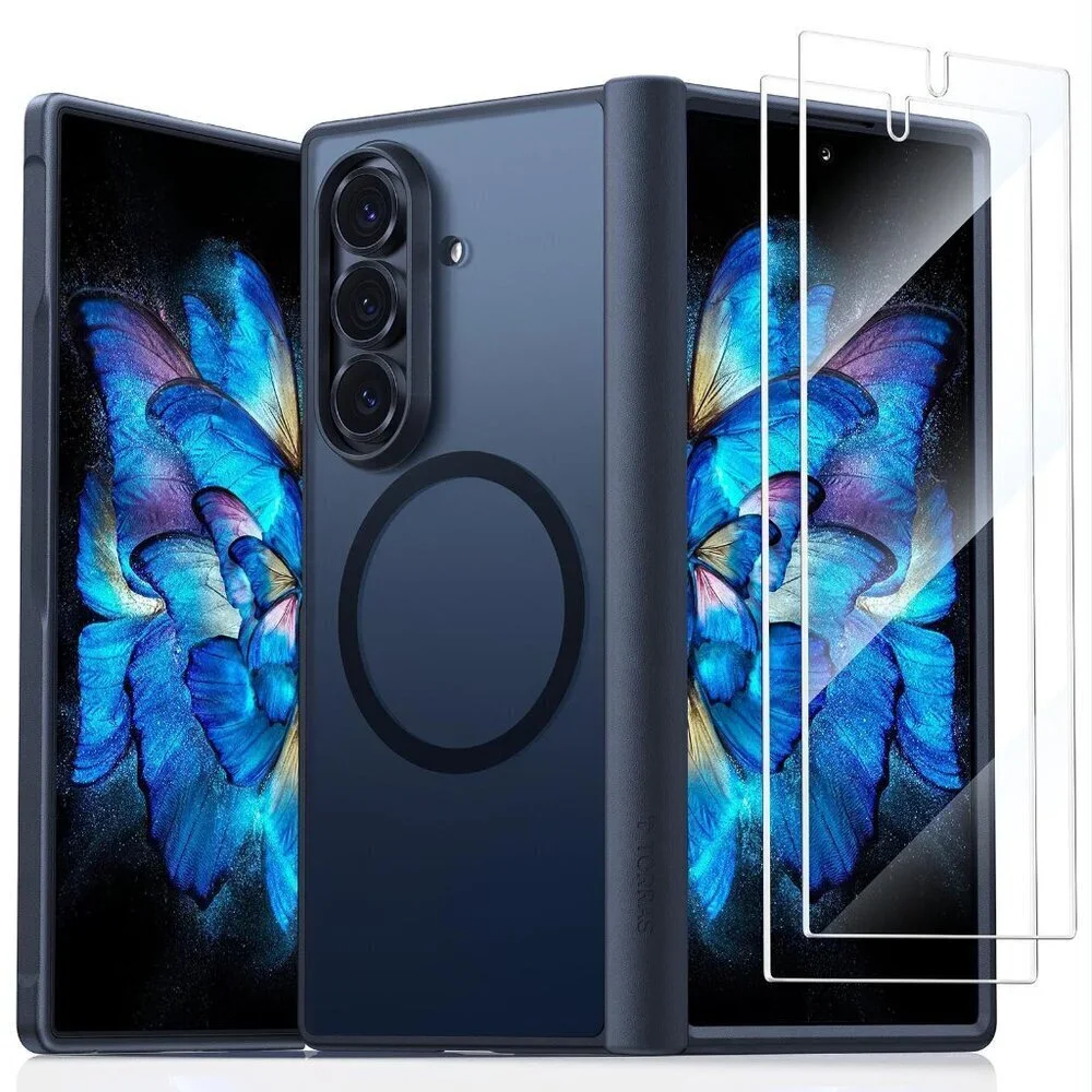 Magnetic Shockproof Case for Samsung Galaxy Z Fold 7 – Black New Open Box