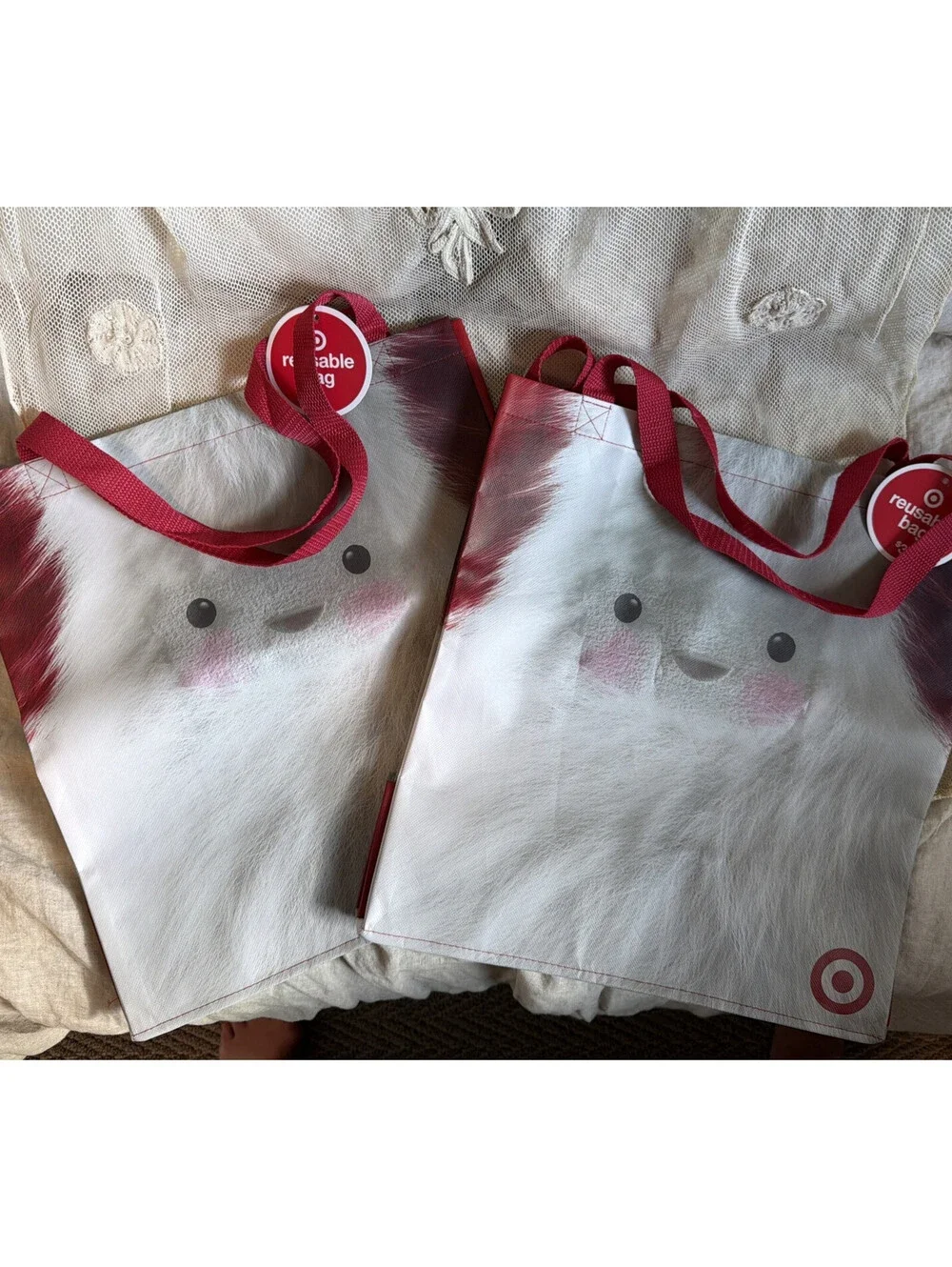 2 Pack *NEW* Target Exclusive Limited Edition Large Holiday Yeti Bumble Tote Bag