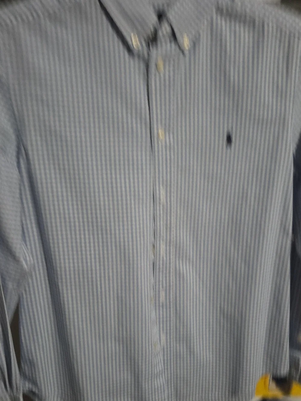 Ralph Lauren Blue and White Striped Button-Down Shirt