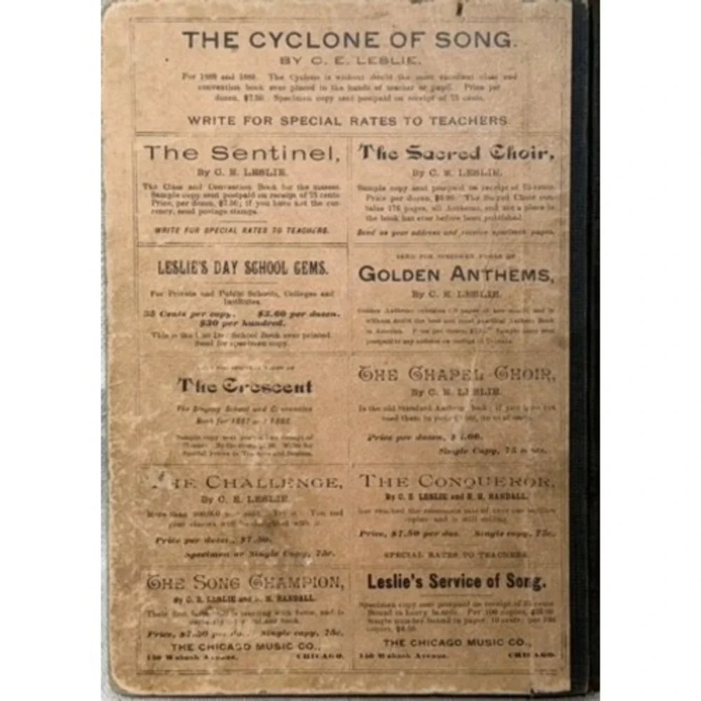 The Chicago Music Co. rare 1889
