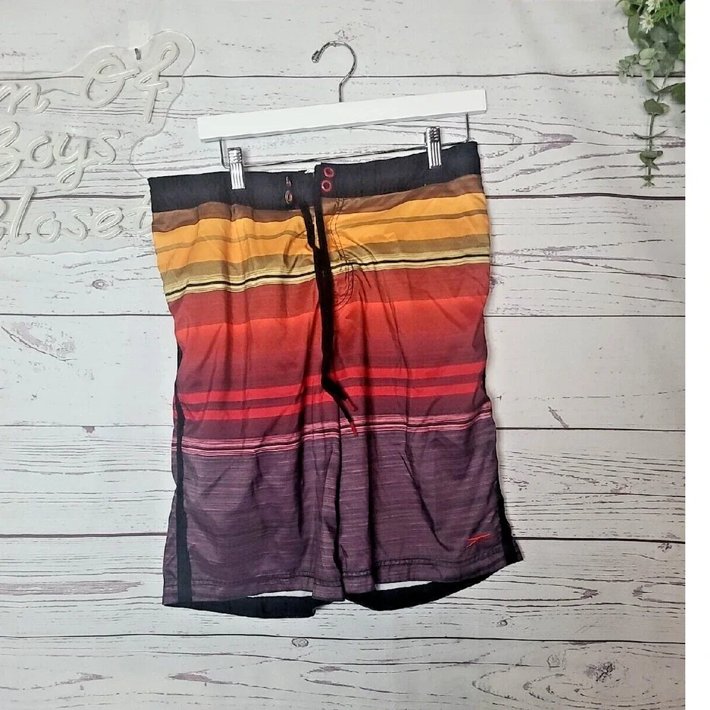 Speedo Horizon Ombre Multicolor‎ Water Board Short Men's Size Medium
