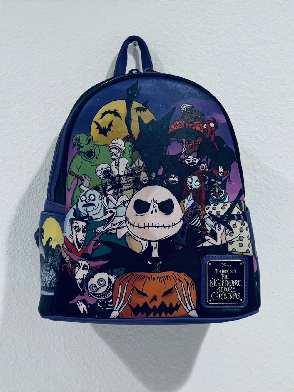 Disney The Nightmare Before Christmas Navy Purple Mini Backpack