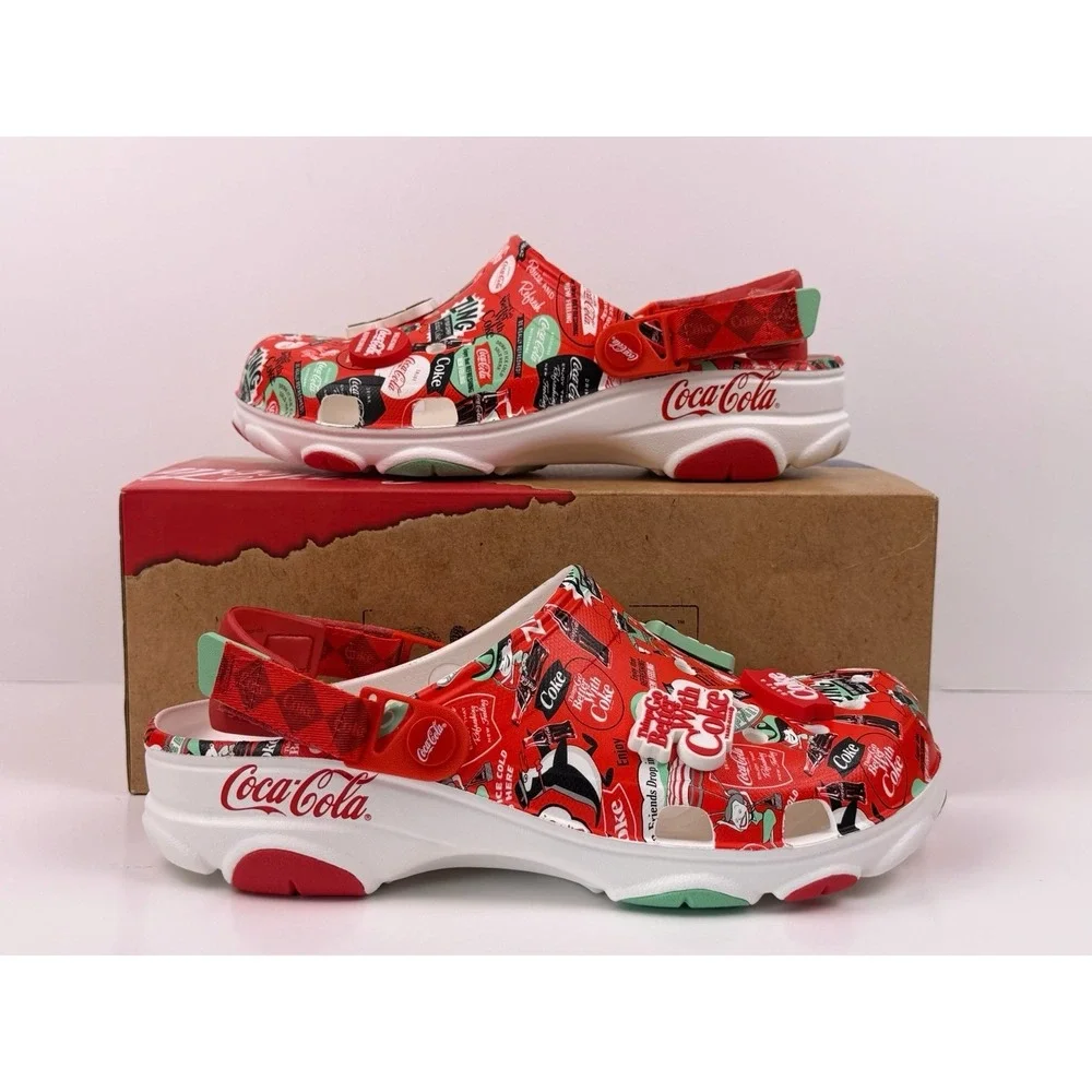 Crocs Coca Cola All Terrain Clogs Size 9 Men's / 11 Women's White/Red 209312-100