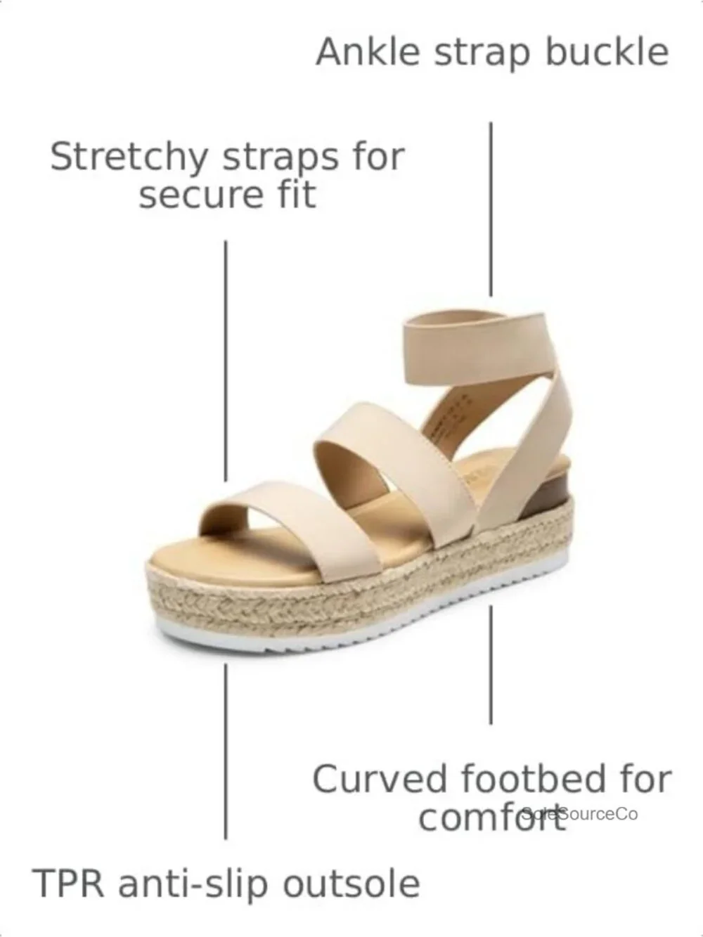 N/A strappy espadrille