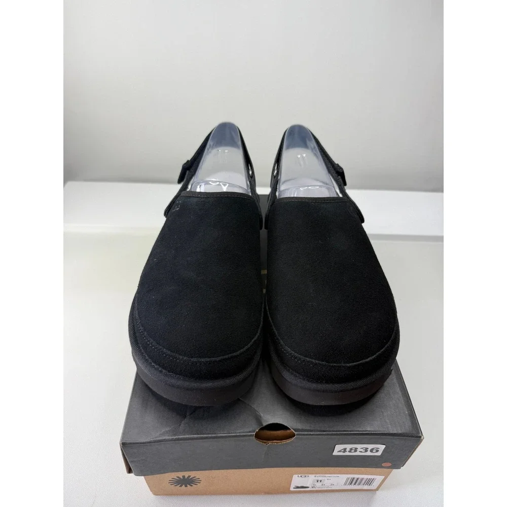 UGG GoldenCoast Clog Black Suede Mens Adjustable Strap Shoes 1142172 Size 11 NWB