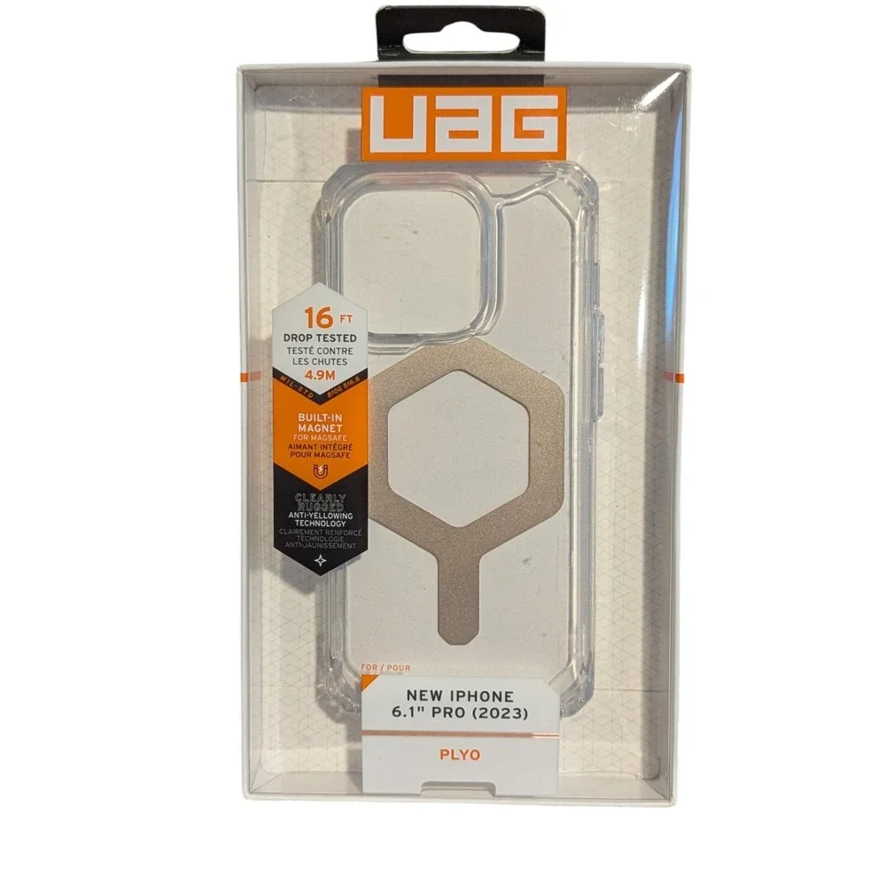 i3. UAG Plyo Series MagSafe Case for Apple iPhone 15 Pro - Ice/Gold‎