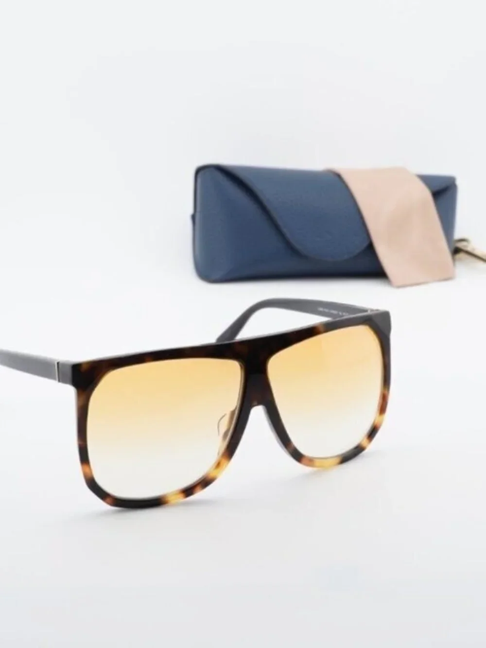 Loewe LW40001F 56E Square Sunglasses - Havana/Brown Gradient