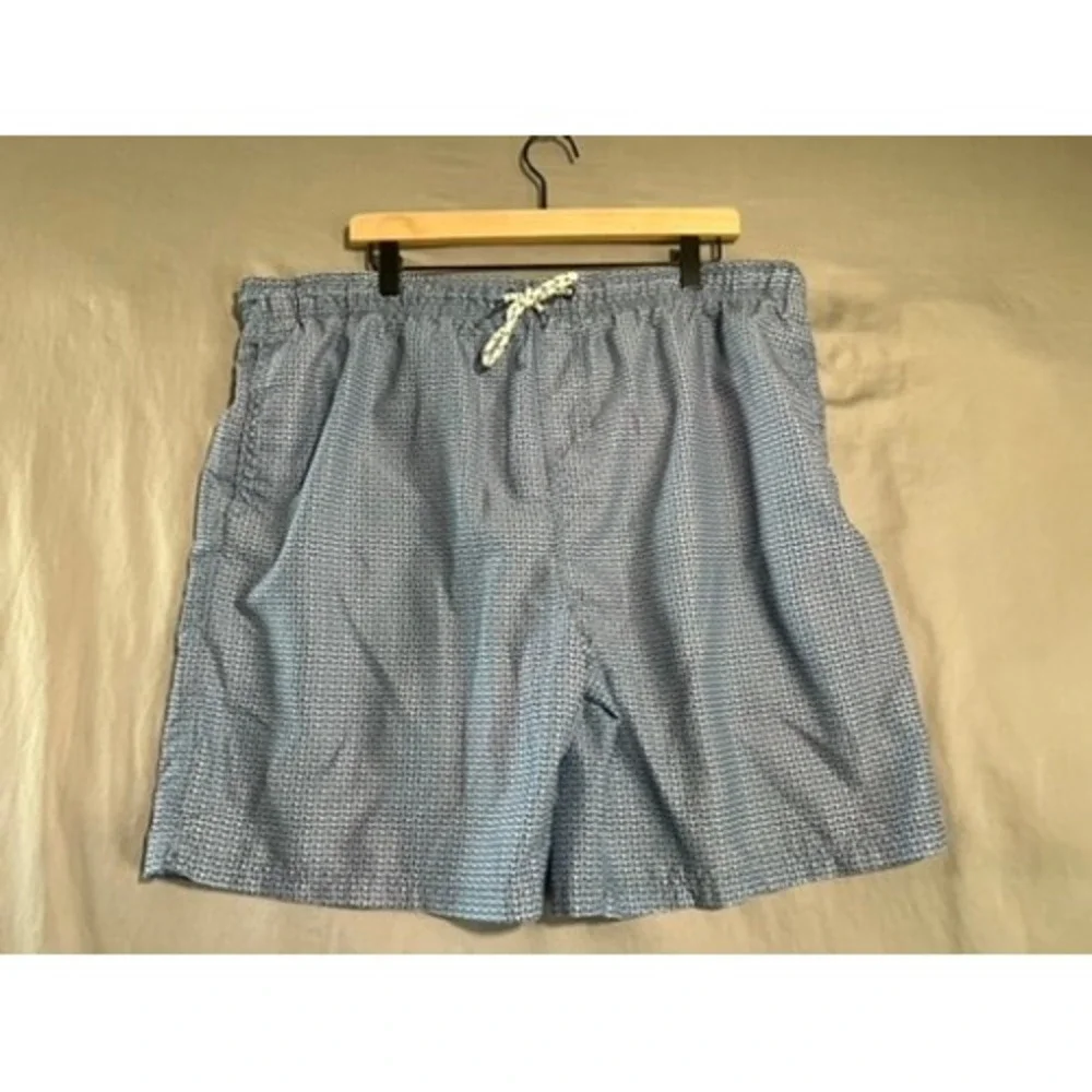 Nat Nast Luxury Originals Mens Blue Paisley Swim Trunks Board Shorts Large L