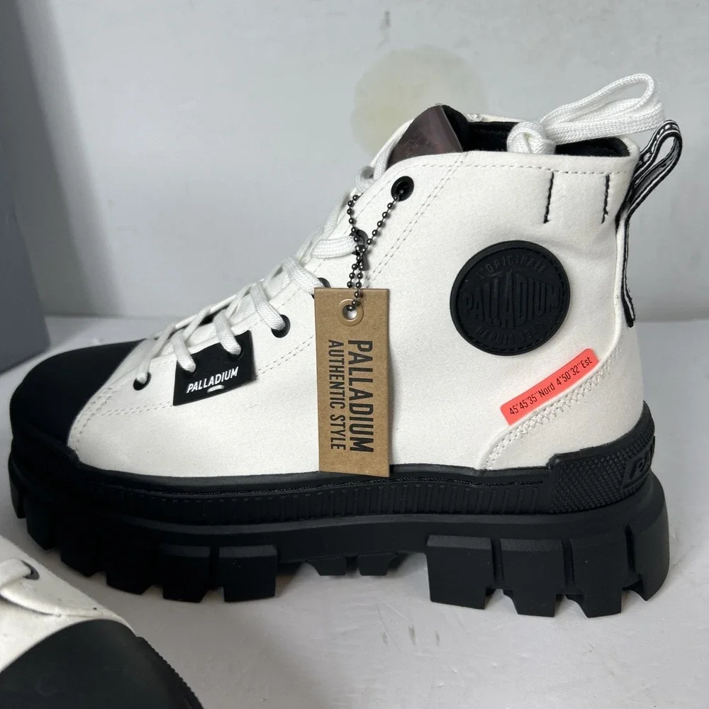 NEW Palladium Revolt Hi TX Star White‎ Platform Boots 97242 116 ~ Sz Women 9