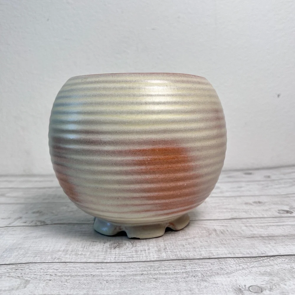 Vintage Frankoma Pottery‎ Beehive Vase 70-B Prairie Green Ribbed Medium 6