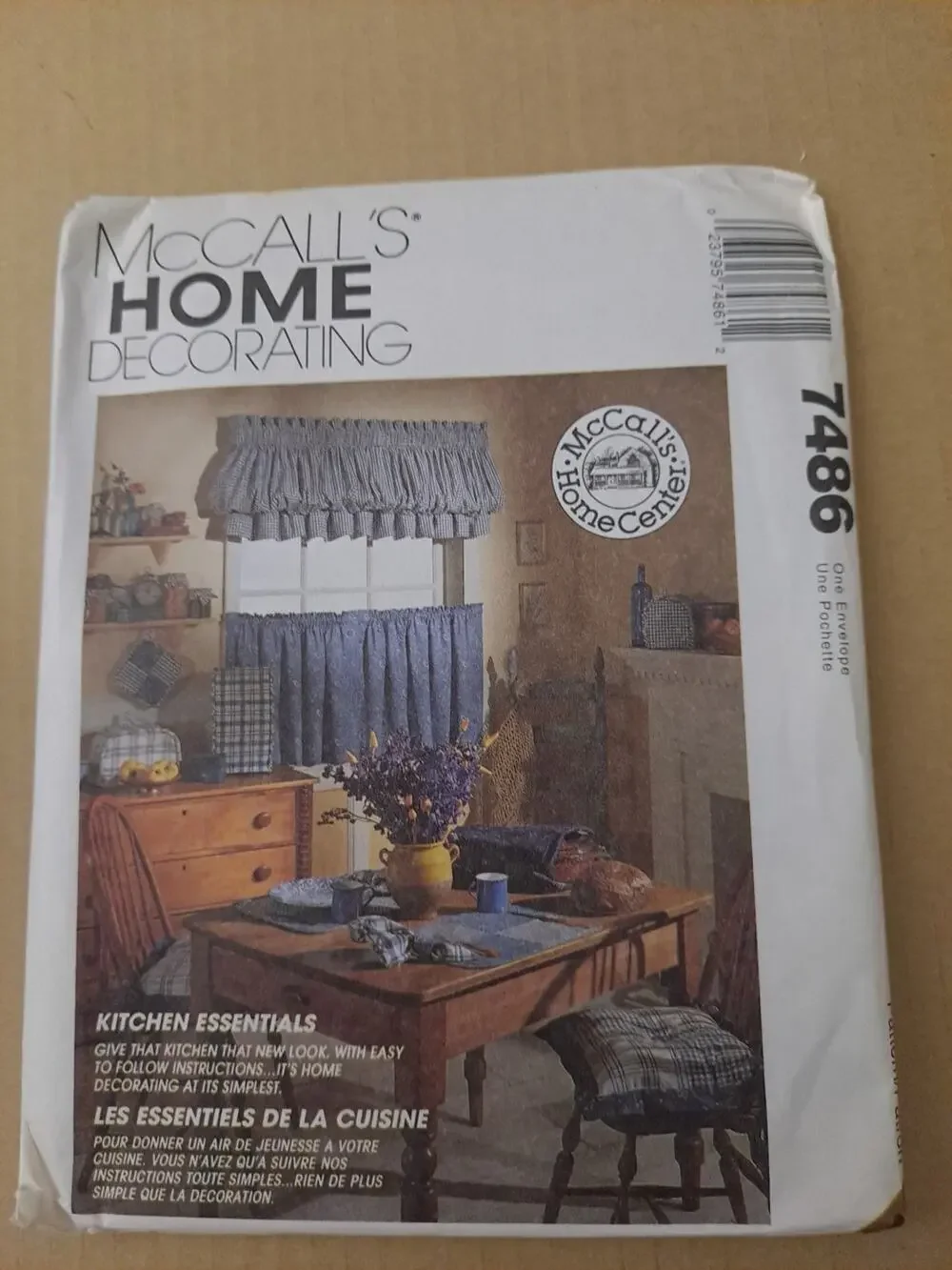 McCalls UNCUT Vtg Sewing 7486 Pattern Kitchen Essential Covers FF OOP NEW
