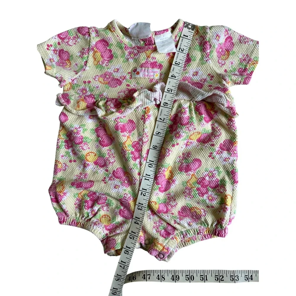 Vintage Y2K Small Steps Little Flower Garden Bubble Romper Baby Girl 18 Months