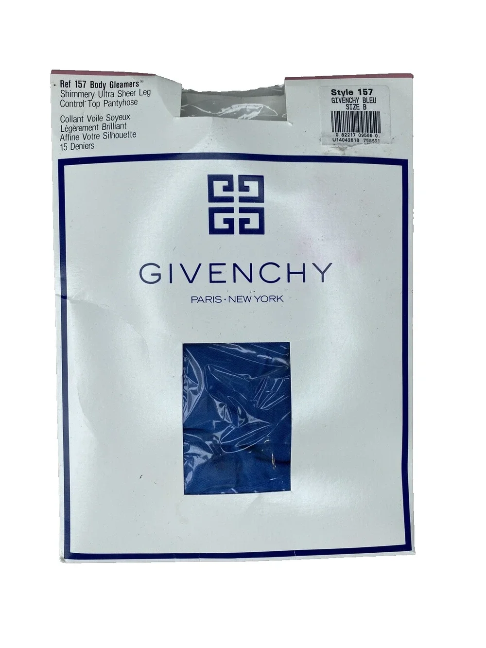 GIVENCHY Stockings Womens Size B Blue Sheer Pantyhose Luxury Designer Tights