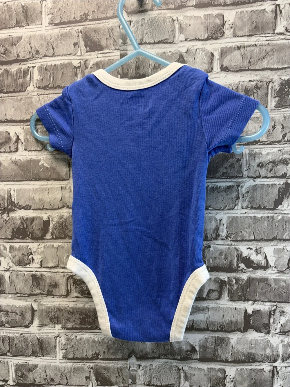 Nike light lavender Short-Sleeve Baby Bodysuit with White Trim