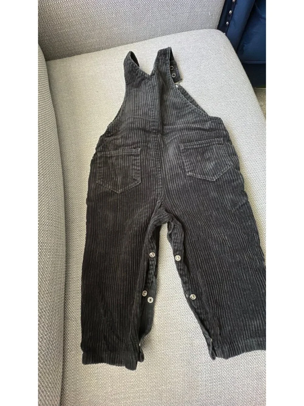 rainbow Gymboree black corduroy overalls STS 17”