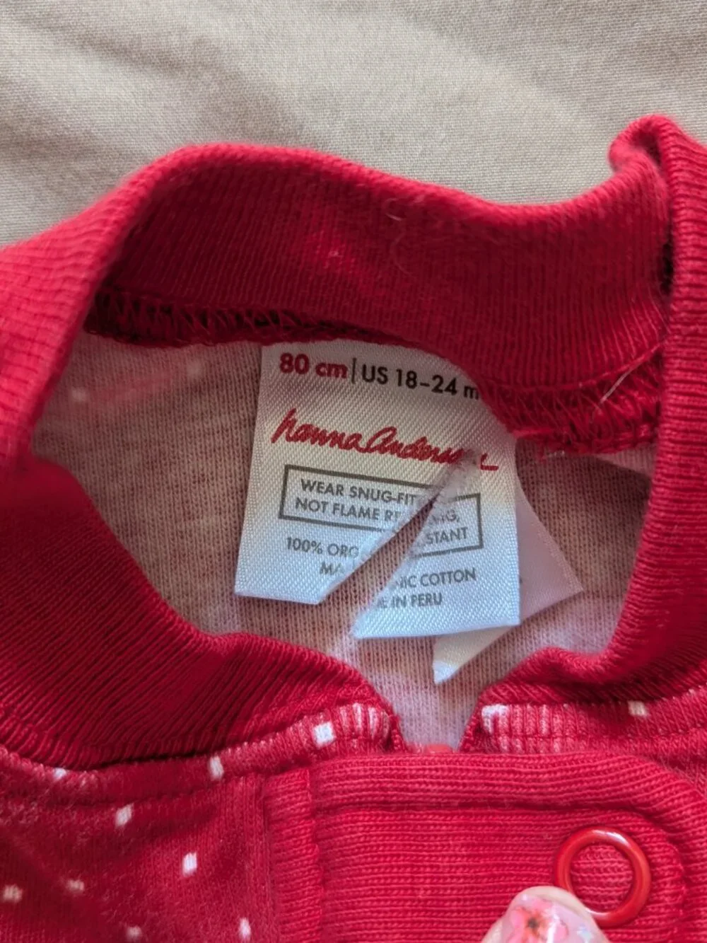 Hanna Andersson Winter Onesie 18-24m
