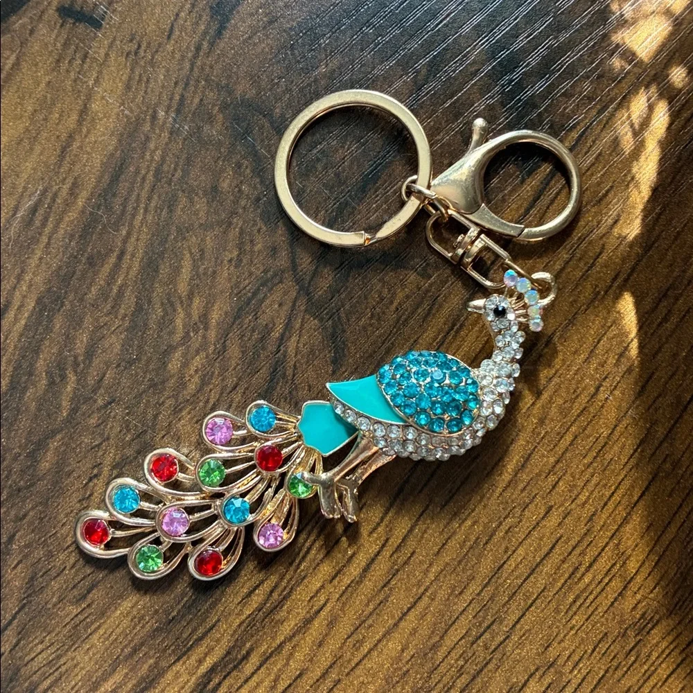 Peacock Bag Charm