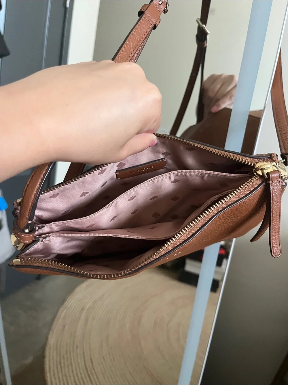 kate spade compact pebbled