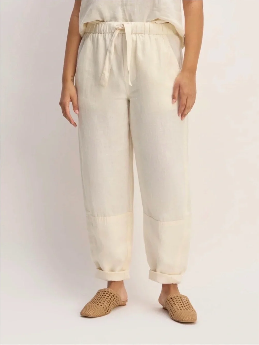 Everlane Linen Pull On Barrel Pant