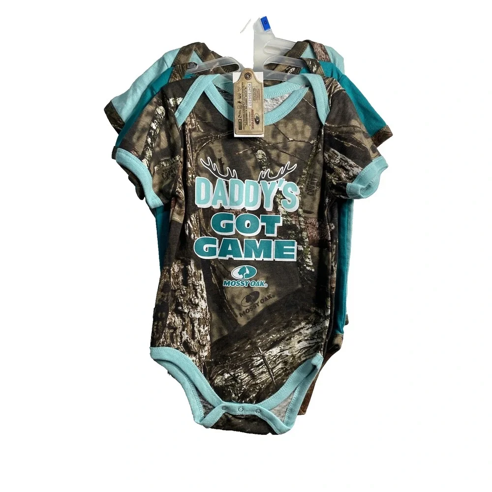 mossy oak‎ baby boys 3 pack bodysuits camo size 24 months