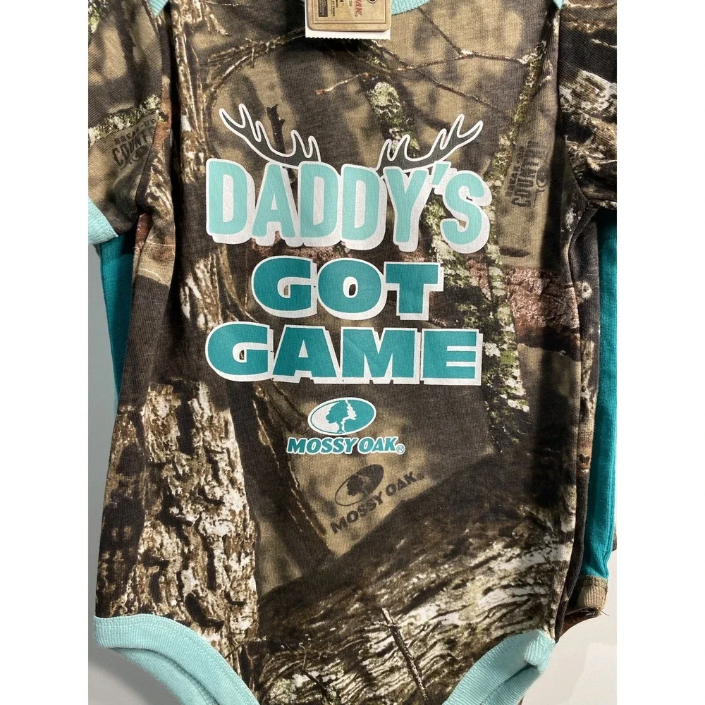 mossy oak‎ baby boys 3 pack bodysuits camo size 24 months