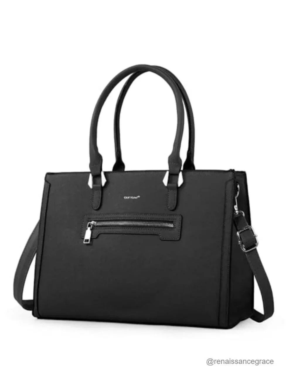 Vegan Leather Satchel Purse with Pockets, Work Tote Bag for Women