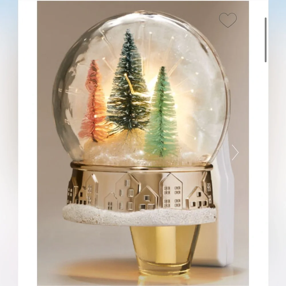 BATH AND BODY WORKS SNOWGLOBE FIBER OPTIC NIGHTLIGHT WALLFLOWER PLUG