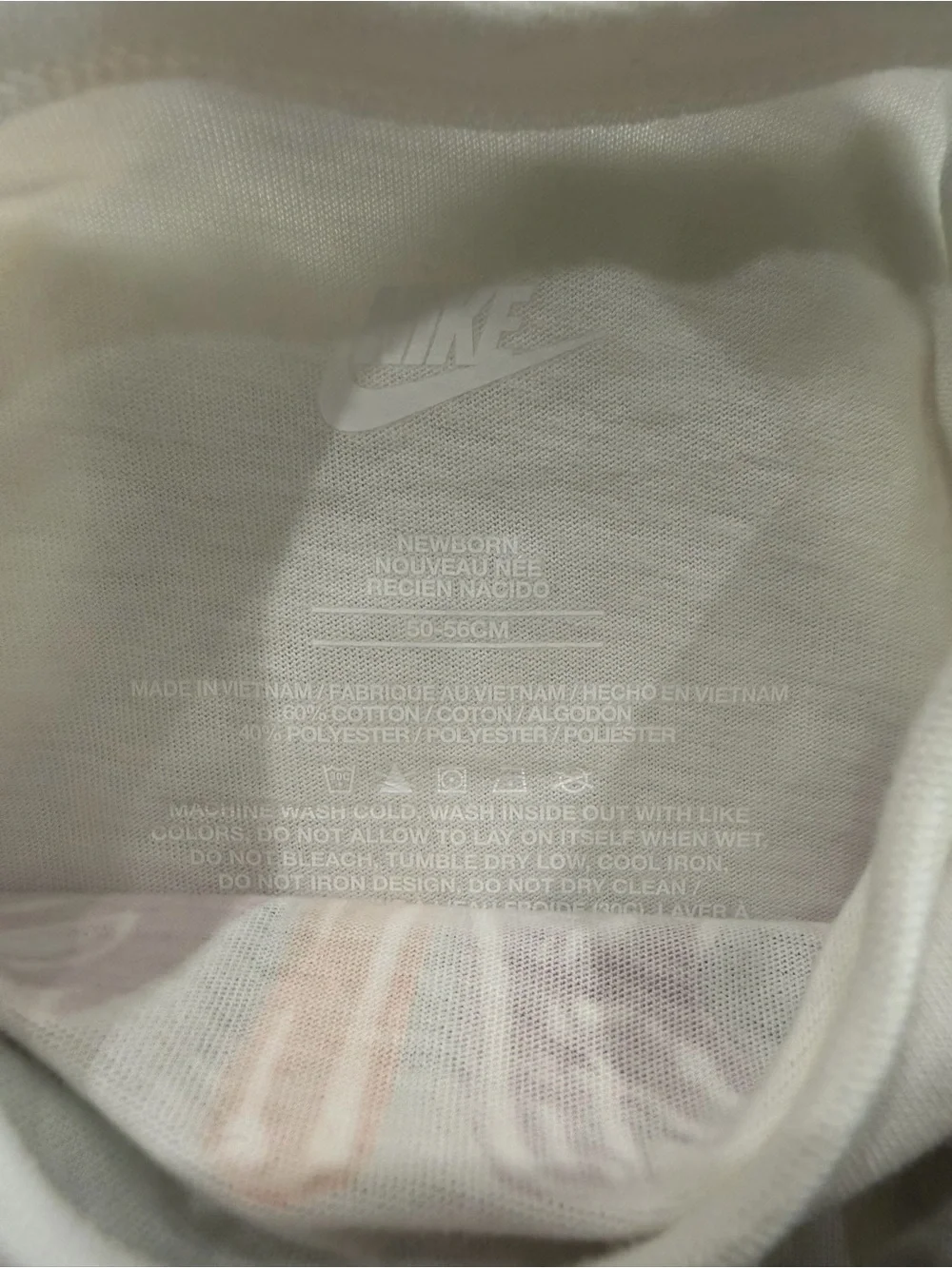 Nike White Bodysuit with Pink Speckled Leggings Set