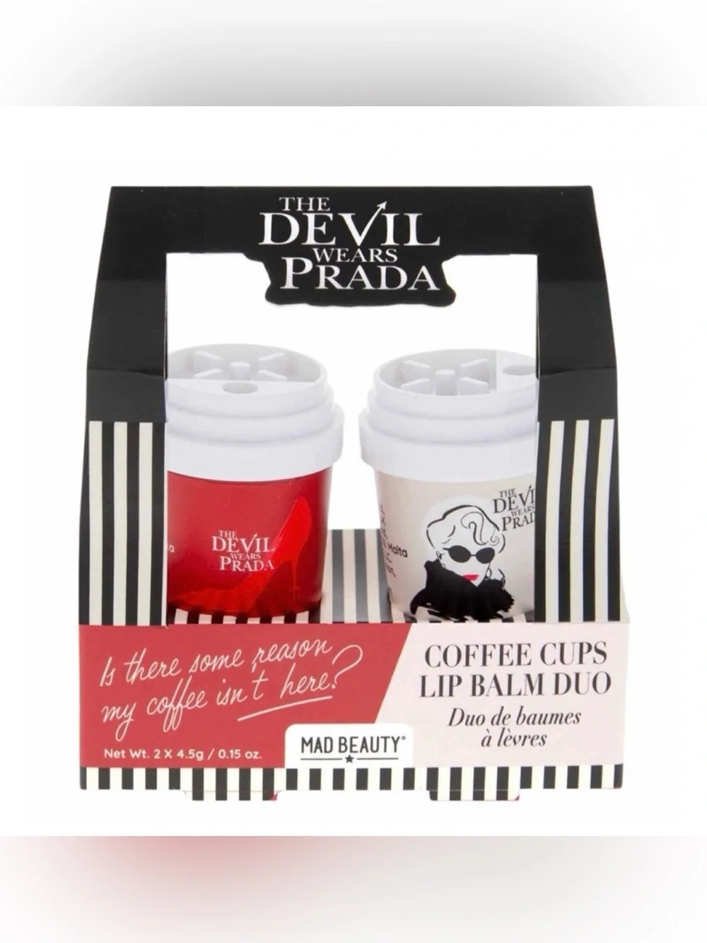 Mad Beauty The Devil Wears Prada – Coffee Cup Lip Balm Duo