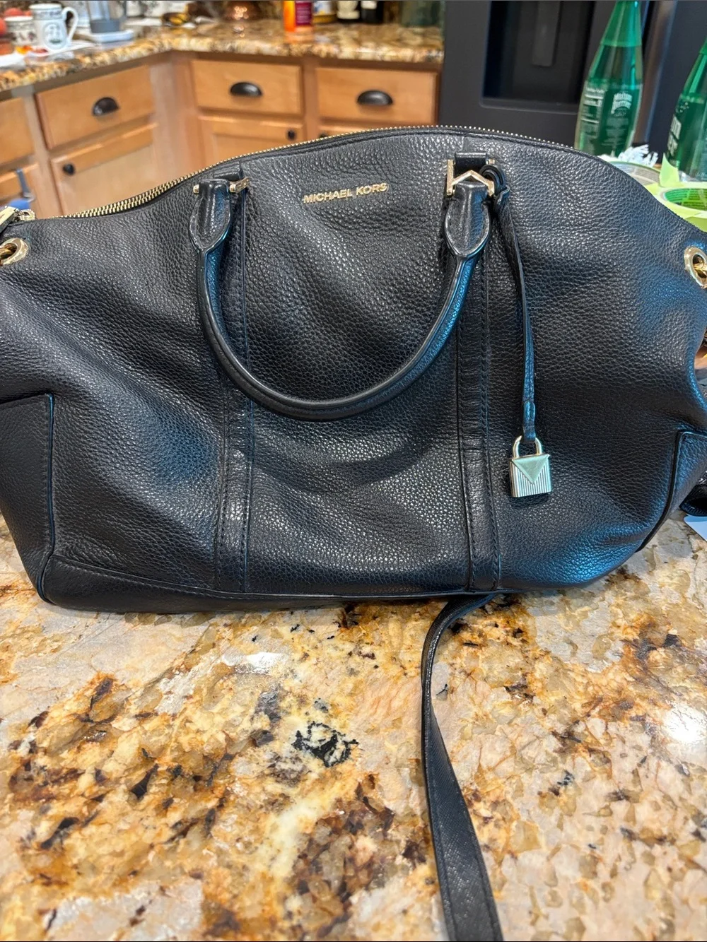 Michael Kors black leather