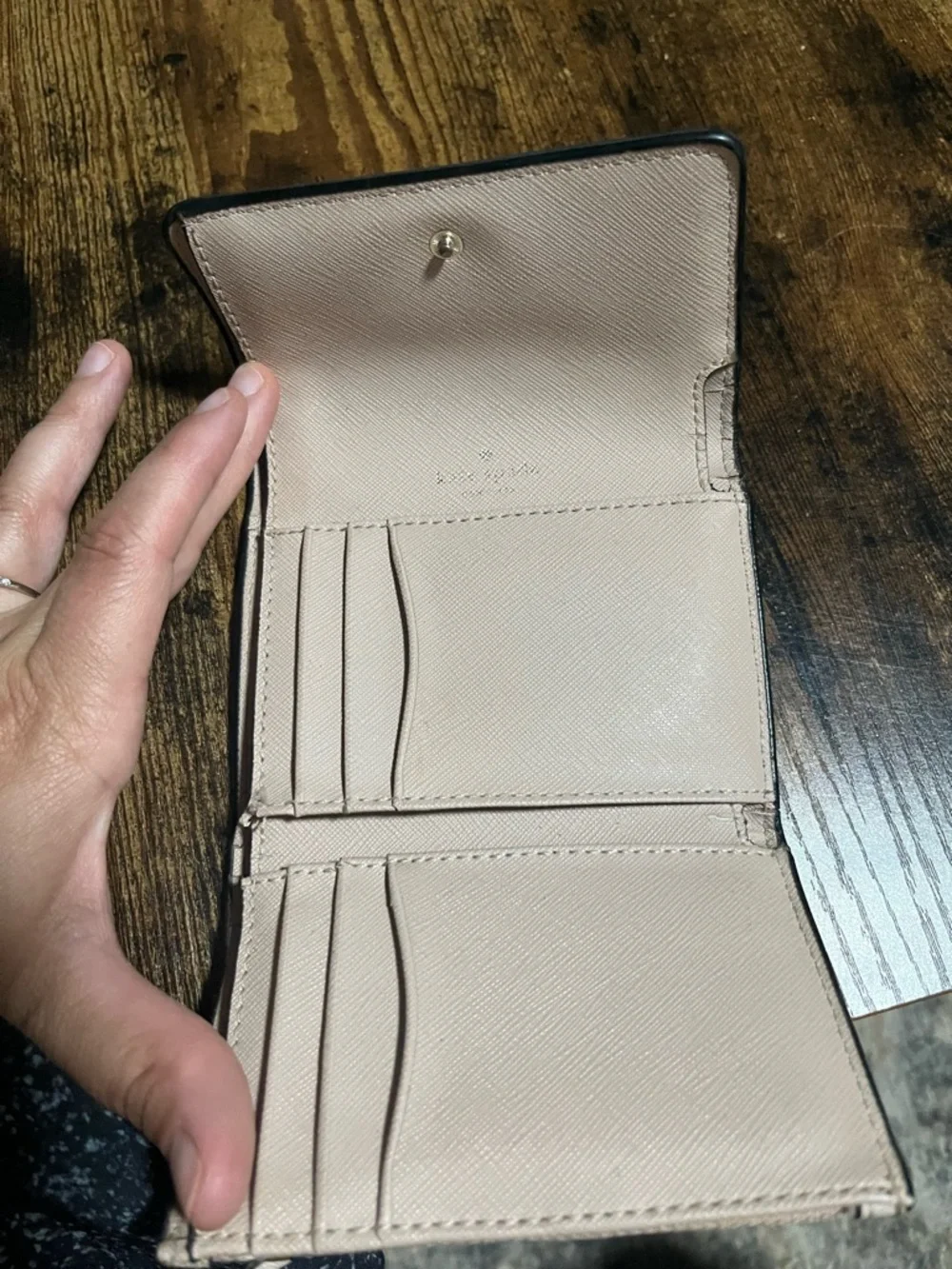 Kate Spade Laurel Way Christine Small Wallet‎ Warm Black/Beige