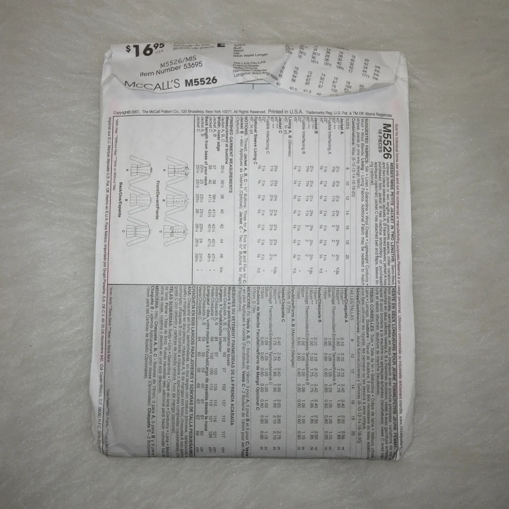 McCalls m5526 pattern
