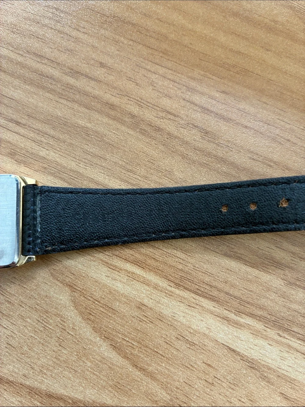 Vintage Citizen Gold and Black leather watch