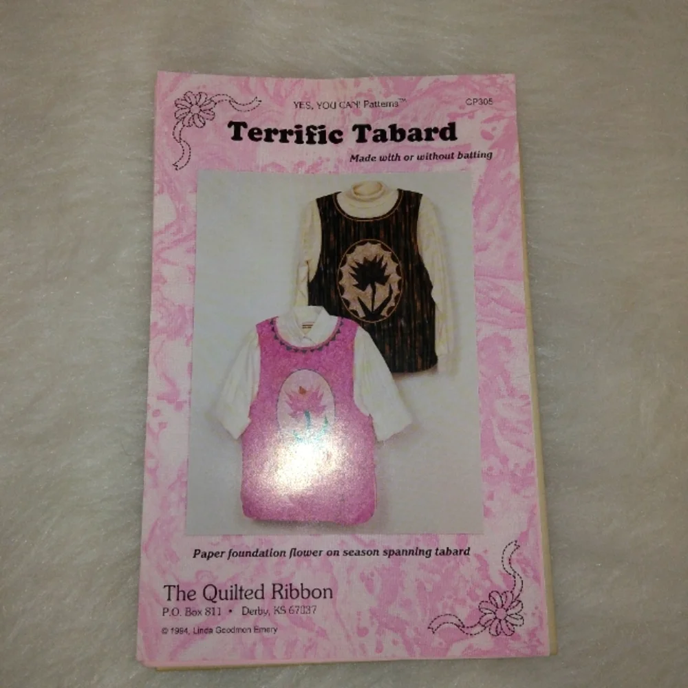 Yes You Can Patterns Terrific Tabard size S-M-L