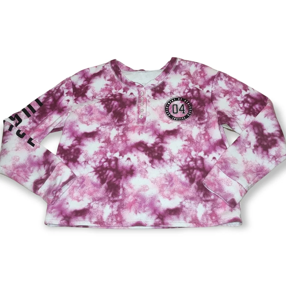 Justice tie dye cropped sweatshirt