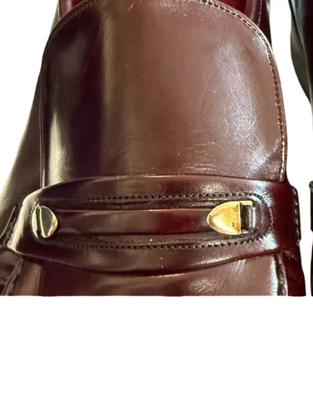 Florsheim Royal Imperial Burgundy Brown Leather Horsebit Loafers 11.5 D Vintage