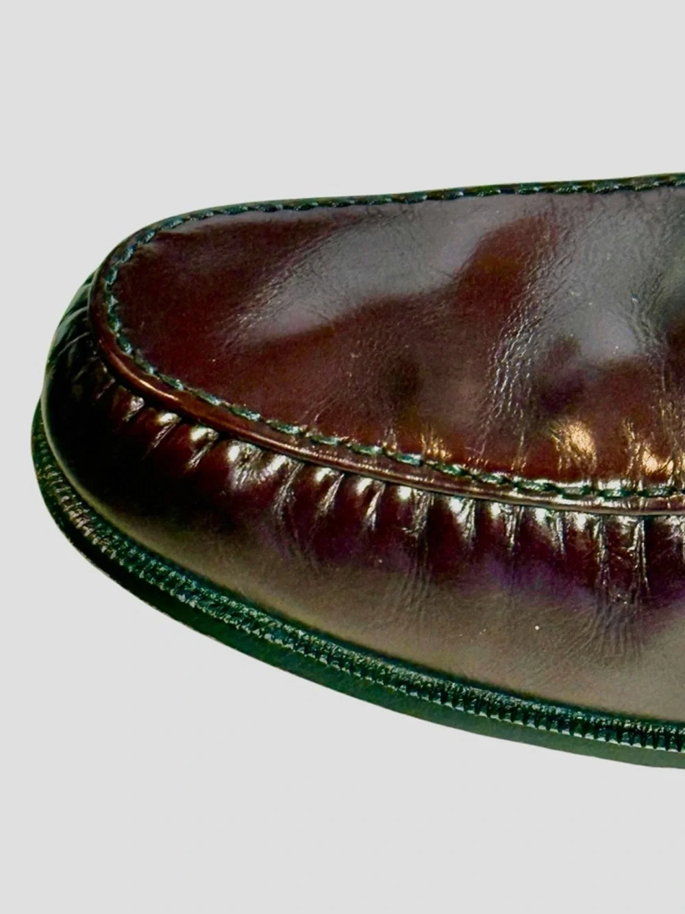 Florsheim Royal Imperial Burgundy Brown Leather Horsebit Loafers 11.5 D Vintage