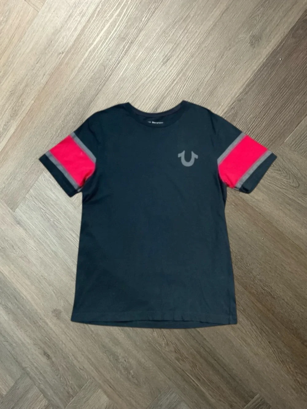 Y2K Vintage‎ True Religion Logo Graphic T-Shirt Mens Medium Black Red Classic