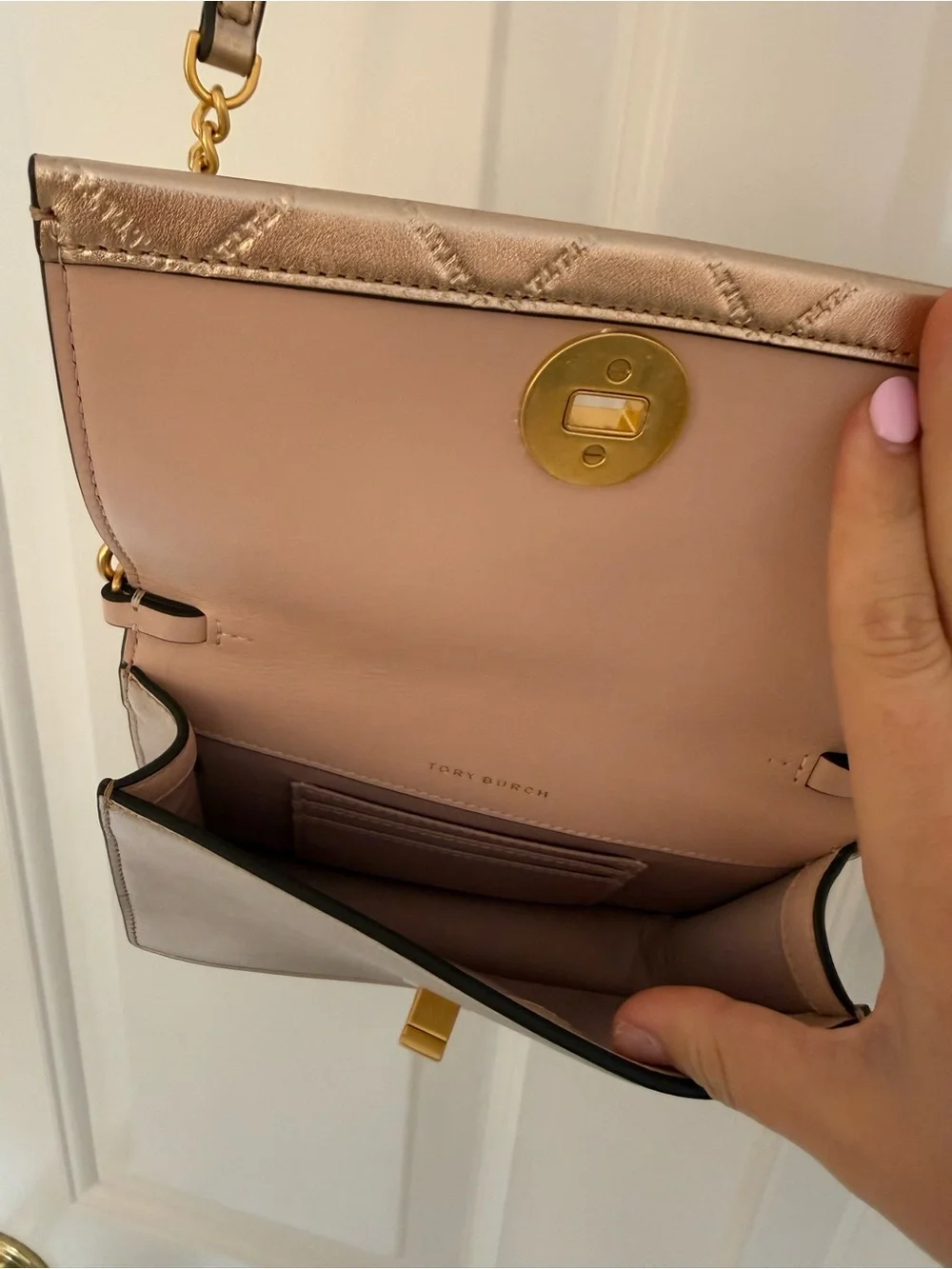 Tory Burch compact quilted