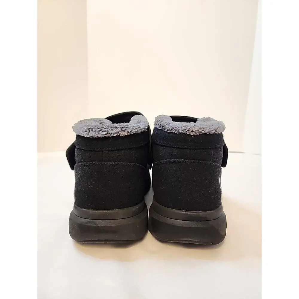Fitville The Fit Family Shoes Slippers Size 8.5W Mens Black Warm Cozy