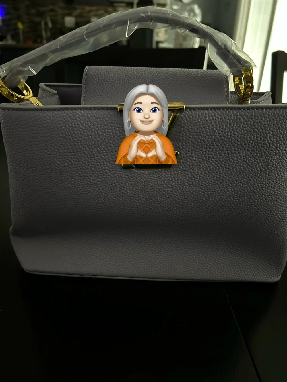 Designer inspired Elegant Lavender Structured Top-Handle Women’s Bag